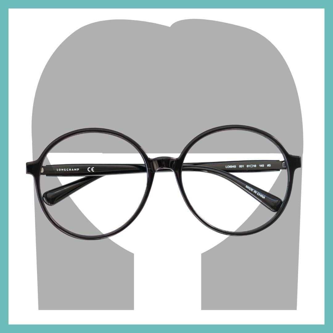 oversized round frames with edna mode hair